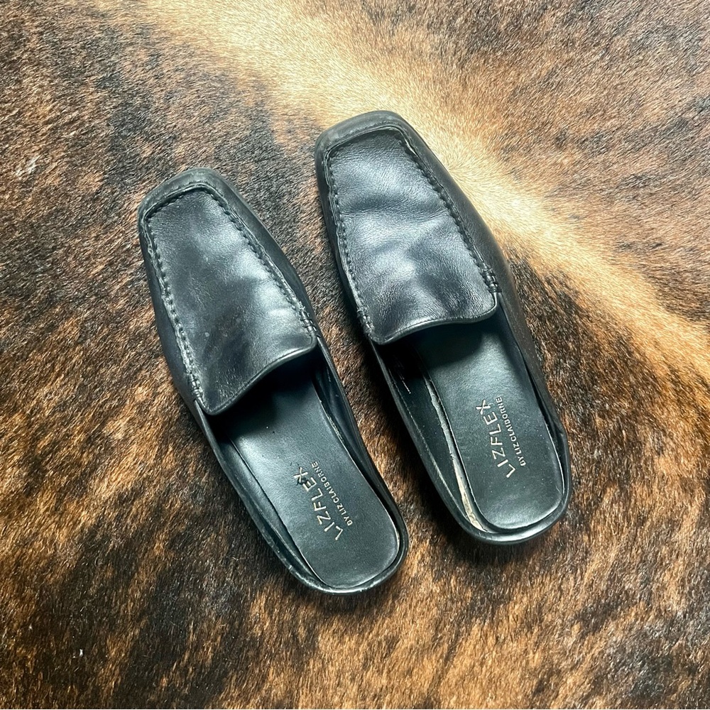 LizFlex by Liz Claiborne Leather Mules